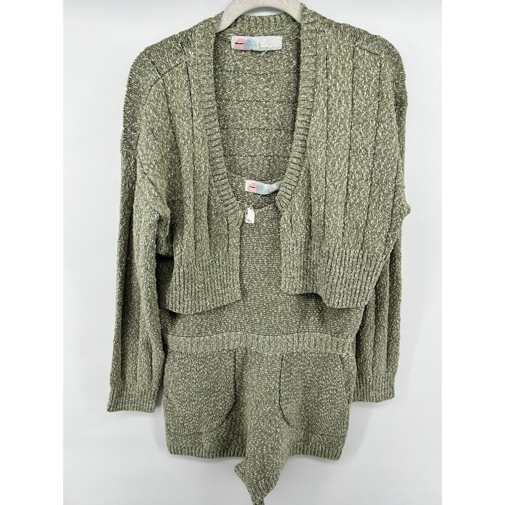 Free People Beach Declan Sweater Set Size Large MSRP $128 Romper + Cardigan